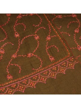 ASHA NOIR, stola pashmina ricamata a mano in 100% cashmere