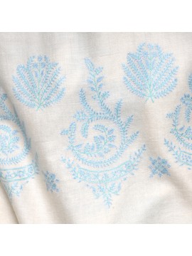 ASHA NOIR, stola pashmina ricamata a mano in 100% cashmere