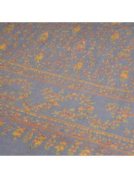 LANA BEIGE, Real embroidered pashmina shawl 100% cashmere