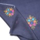 ASHA NOIR, hand-embroidered 100% cashmere pashmina stole