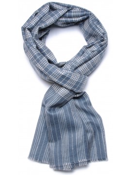 HARRY, genuine Pashmina 100% cashmere stole with check pattern