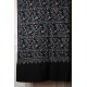 IDA ZWART, met de hand geborduurde 100% cashmere pashmina sjaal