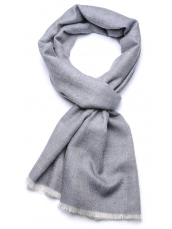 SACHA GRIGIO, Stola in vera pashmina 100% cashmere reversibile