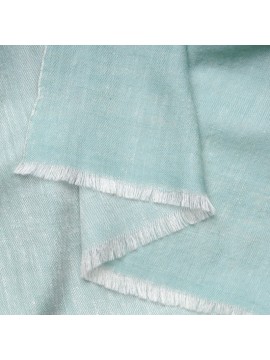 SACHA MINT, genuine Pashmina 100% cashmere reversible stole