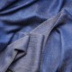 Genuine pashmina 100% cashmere reversible denim blue / natural beige