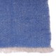 Véritable Pashmina réversible 100% cachemire Bleu denim / Beige naturel