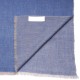 Genuine pashmina 100% cashmere reversible denim blue / natural beige