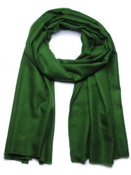 Genuine pashmina shawl 100% cashmere forest green big size