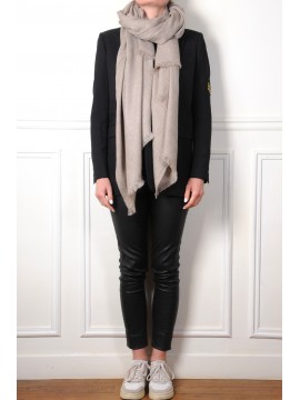 YANDER BEIGE, scialle Pashmina in 100% cashmere filato a mano