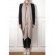 YANDER BEIGE, scialle Pashmina in 100% cashmere filato a mano