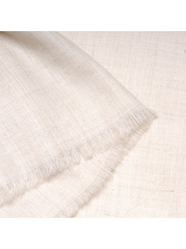 YANDER AVORIO, scialle Pashmina in 100% cashmere filato a mano