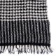 KORZOK HOUNDSTOOTH, thick 100% hand-spun cashmere Pashmina scarf