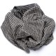 KORZOK HOUNDSTOOTH, thick 100% hand-spun cashmere Pashmina scarf