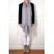 SACHA BLU GRIGIO, Stola vera pashmina 100% Cashmere reversibile