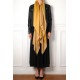 SWAN GIALLO, Scialle vera pashmina 100% Cashmere reversibile