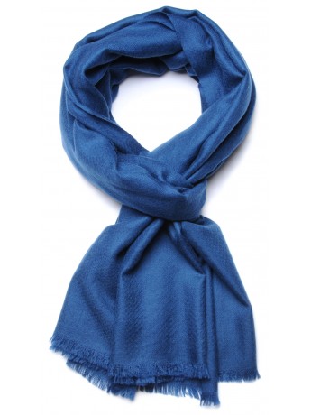 Echte Pashmina Stola Entenblau 100% Handgewebter Kaschmir