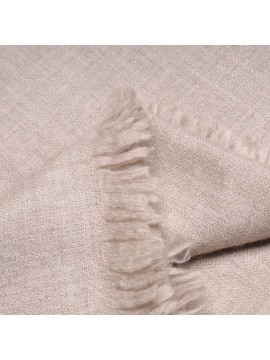 YANDER BEIGE CHIARO, scialle Pashmina in 100% cashmere filato a mano