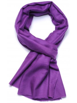 Pashmina Violet améthyste - Étole 100% cachemire