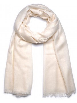 PASHMINA PREMIUM Ecrù naturale - Scialle ultra-fine in 100% cashmere