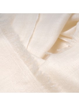 PASHMINA PREMIUM Natuurlijk ecru - Ultrafijne sjaal van 100% kasjmier