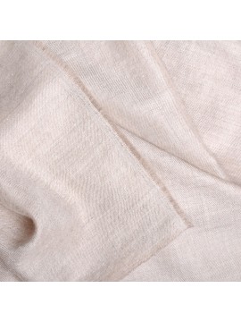 Echte Pashmina Schal Natürliches Hellbeige 100% Handgewebter Kaschmir