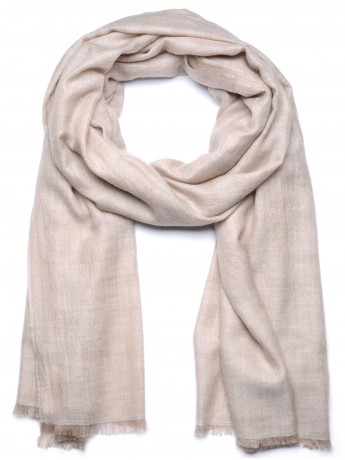PASHMINA PREMIUM Natural light beige - Ultra-fine 100% cashmere shawl