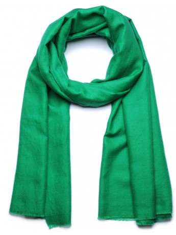 Pashmina verde hierba - Chal 100% cachemira