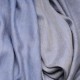 SWAN GRIS BLEU, châle véritable Pashmina 100% cachemire réversible