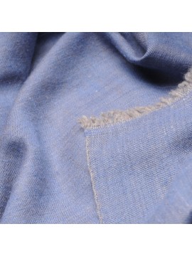 SWAN BLUE GREY, Handwoven cashmere pashmina Shawl reversible
