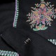 MEG GREEN, hand-embroidered 100% cashmere pashmina shawl