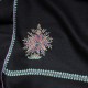 MEG GREEN, hand-embroidered 100% cashmere pashmina shawl