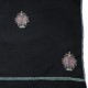 MEG GREEN, hand-embroidered 100% cashmere pashmina shawl