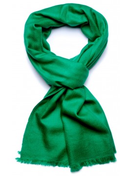 Echte grasgroene pashmina - 100% cashmere Stola