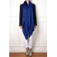 Echte Azuurblauwe Pashmina sjaal - 100% handgeweven cashmere