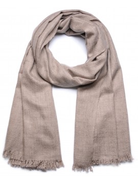 Toosh Pashmina 100% cachemira Natural beige gris