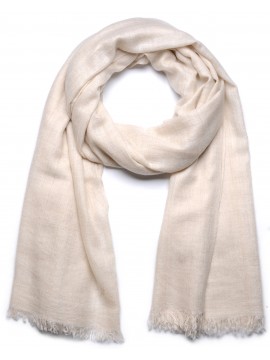 Echte Toosh Pashmina 100% Natuurlijk Ecru cashmere