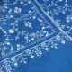 BIANCA TEAL BLUE, real pashmina 100% cashmere with handmade embroideries