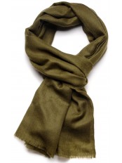 Echte Militair groene Pashmina - 100% cashmere Stola