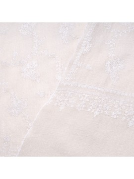 BIANCA AVORIO, stola vera Pashmina 100% cashmere ricamata a mano