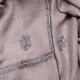 ALIA NOIR, étole véritable Pashmina 100% cachemire brodé main