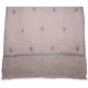 ALIA NERO, stola vera Pashmina 100% cashmere ricamata a mano