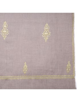 ALIA VERDE, stola vera Pashmina 100% cashmere ricamata a mano