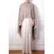 ALIA GROEN, echte Pashmina stola 100% handgeborduurd cashmere