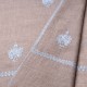ALIA BLU, stola vera Pashmina 100% cashmere ricamata a mano