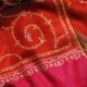 JANET RED, Real embroidered pashmina shawl 100% cashmere
