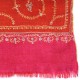 JANET RED, Real embroidered pashmina shawl 100% cashmere