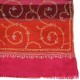 JANET RED, Real embroidered pashmina shawl 100% cashmere