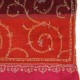 JANET RED, Real embroidered pashmina shawl 100% cashmere