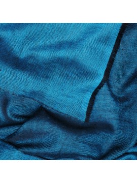 SEDA TURQUOISE, étole véritable Pashmina 100% cachemire réversible