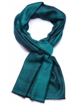 SEDA VERT, étole véritable Pashmina 100% cachemire réversible